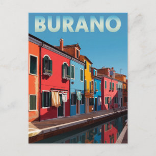 Carte Postale Île vibrante de Burano Italie