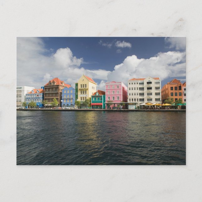 Carte Postale Îles ABC, CURAÇAO, Willemstad : Front de mer (Devant)
