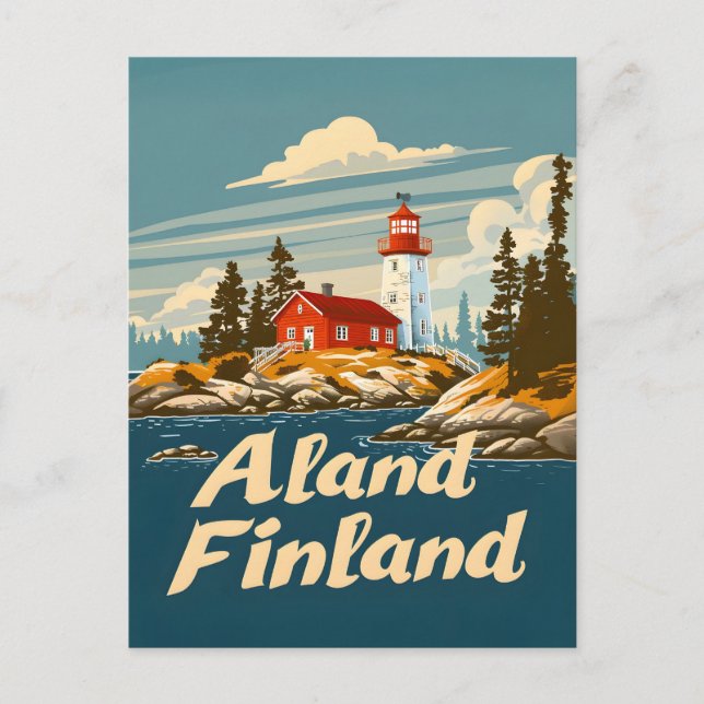 Carte Postale Îles Åland Finlande (Devant)