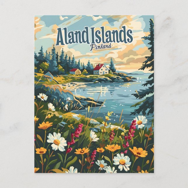 Carte Postale Îles Aland Finlande Îles Åland (Devant)