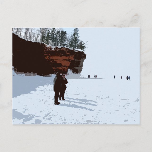 Carte Postale Iles Apôtres GLACES Nationales Lakeshore (Devant)