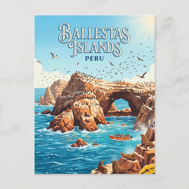 Carte Postale Îles Ballestas Pérou (Devant)