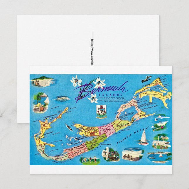 Carte Postale Îles Bermudes (Devant / Derrière)