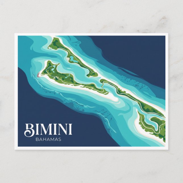 Carte Postale Îles Bimini Alice Town Bahamas (Devant)