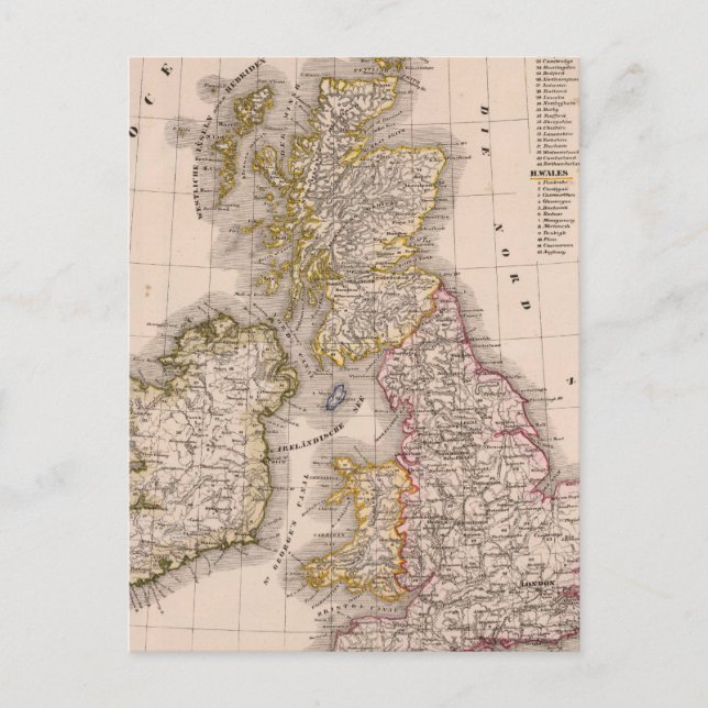 Carte Postale Îles britanniques, Angleterre, Irlande (Devant)