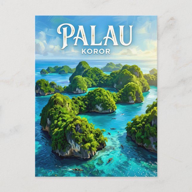 Carte Postale Îles Chelbacheb Palaos (Devant)