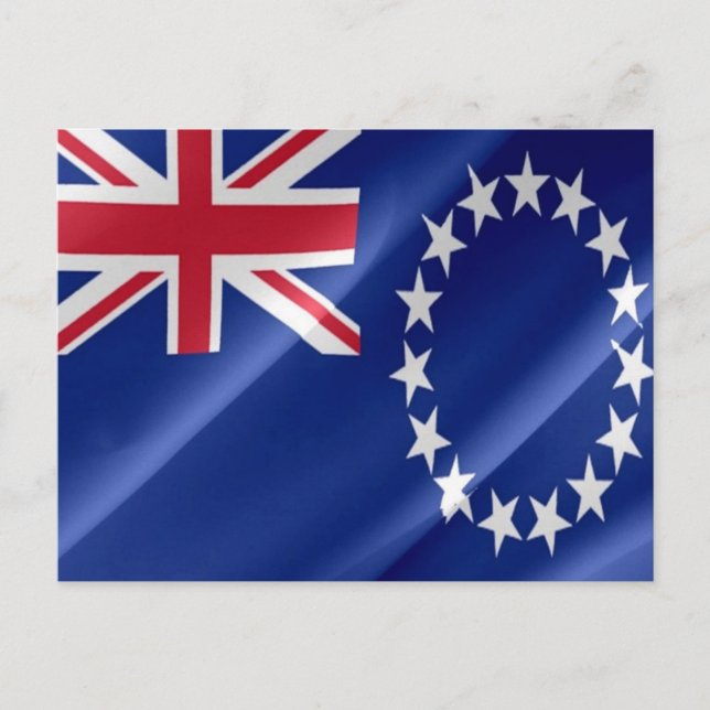 Carte Postale Îles Cook - Drapeau (Devant)