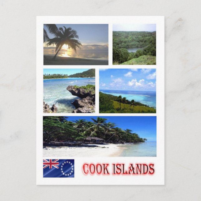 Carte Postale Îles Cook - Mosaic - (Devant)