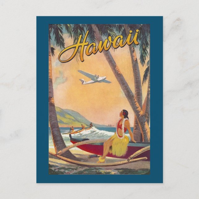 Carte Postale Iles d'Hawaii vintage Voyage Aloha Pacifique (Devant)