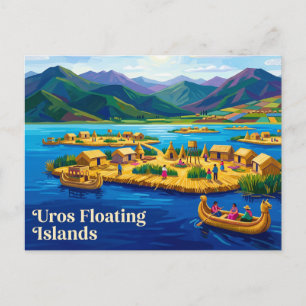 Carte Postale Îles flottantes Uros Pérou