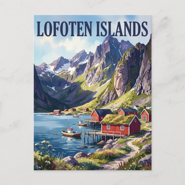 Carte Postale Îles Lofoten Norvège (Devant)