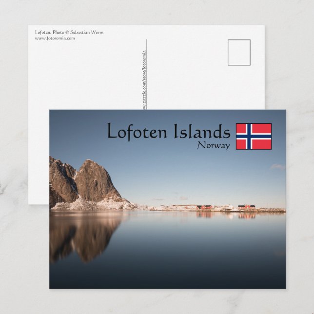 Carte Postale Îles Lofoten Norvège (Devant / Derrière)