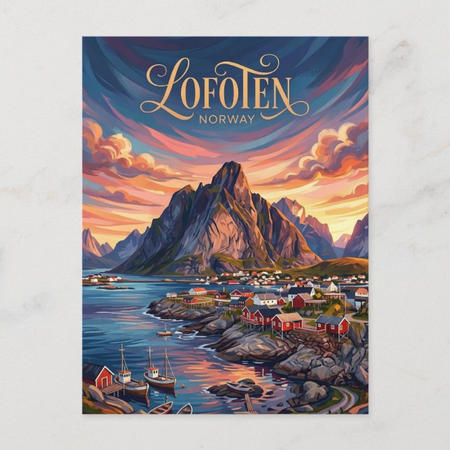 Carte Postale Îles Lofoten Norvège (Devant)