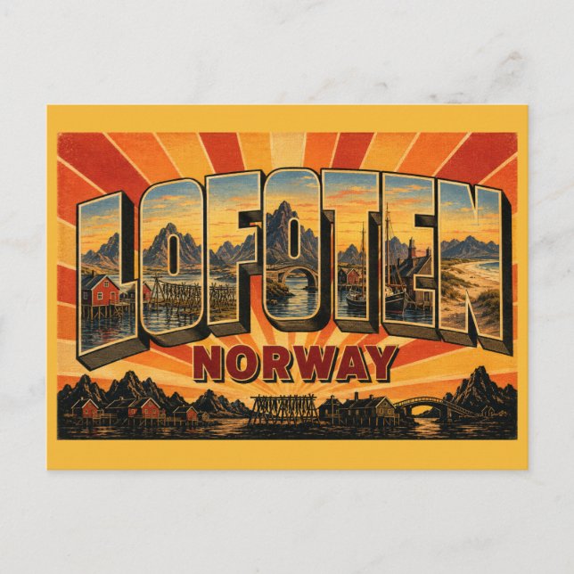 Carte Postale Îles Lofoten Norvège (Devant)