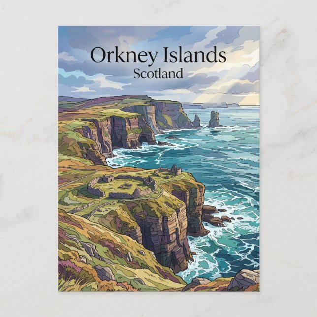 Carte Postale Îles Orcades Écosse (Devant)