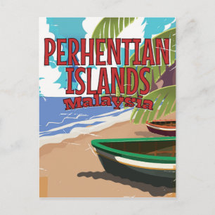 Carte Postale Îles Perhentian Malaisie affiche de voyage vintage