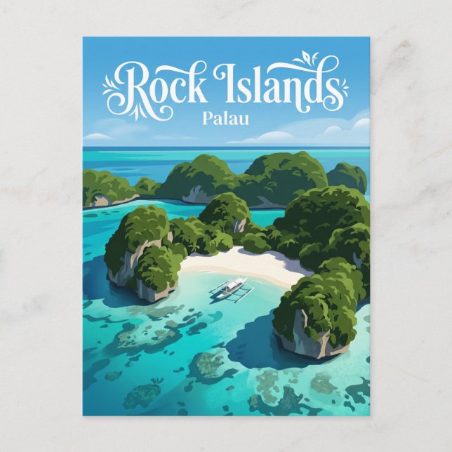 Carte Postale Îles Rocheuses Palaos (Devant)
