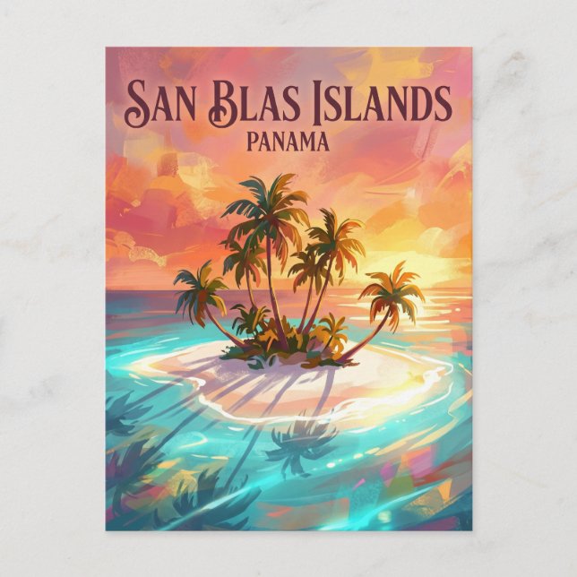 Carte Postale Îles San Blas Panama (Devant)