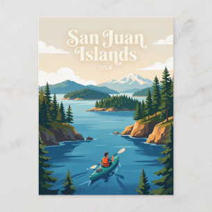 Carte Postale Îles San Juan États-Unis