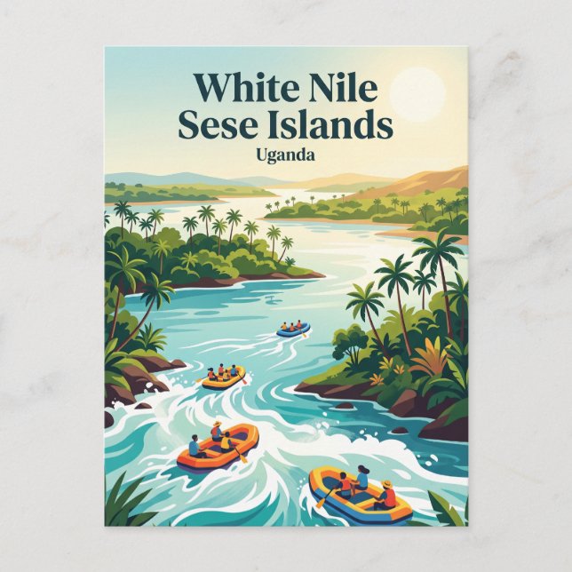 Carte Postale Îles Sese du Nil Blanc Ouganda (Devant)