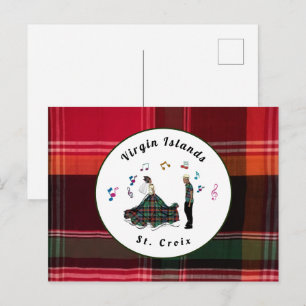 Carte Postale Îles Vierges américaines USVI Madras Danseuses St.