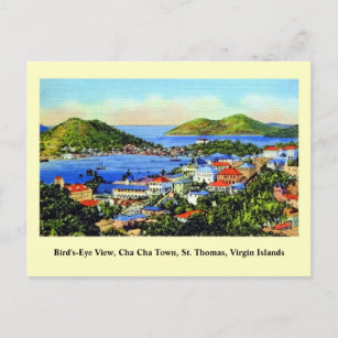 Carte Postale Îles Vierges vintages de Saint-Thomas