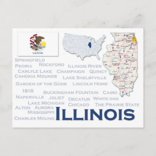 Carte postale "Illinois"