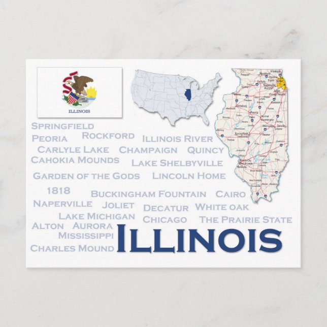 Carte postale "Illinois" (Devant)