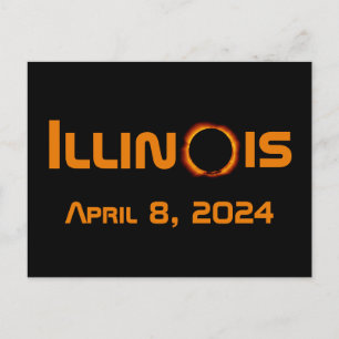 Carte Postale Illinois 2024 Total Solaire Eclipse