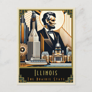 Carte Postale Illinois Art déco