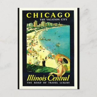 Carte Postale Illinois Central Chicago par les lacs