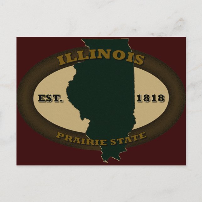 Carte Postale Illinois Est. 1818 (Devant)