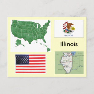Carte Postale Illinois, États-Unis