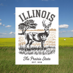 Carte Postale Illinois The Prairie State Établ. 1818 Voyage Cerf