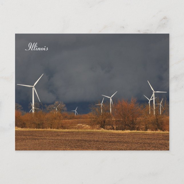 Carte Postale Illinois Windmills (Devant)