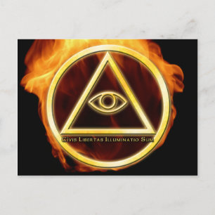 Carte Postale Illuminati en feu