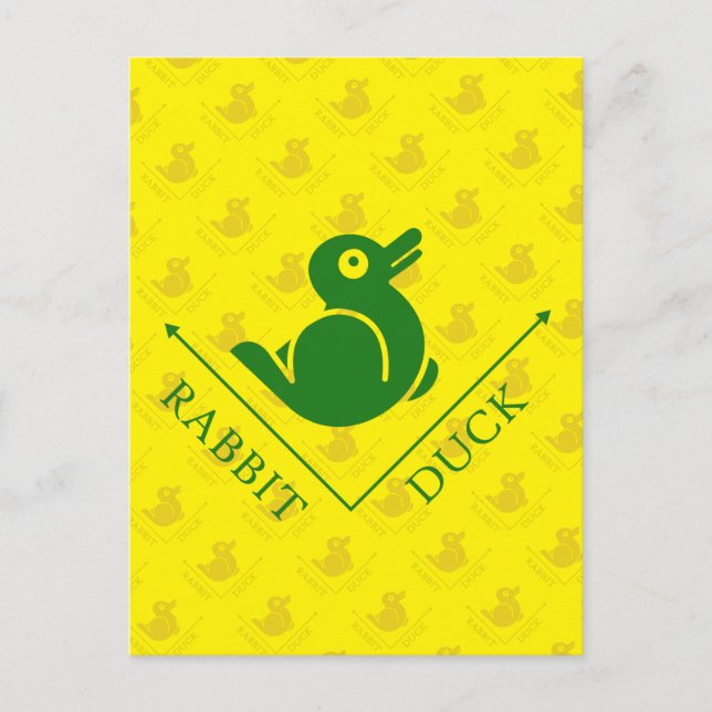 Carte Postale Illusion de lapin de canard (Devant)