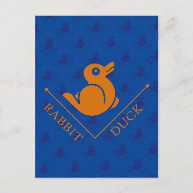 Carte Postale Illusion de lapin de canard (Devant)