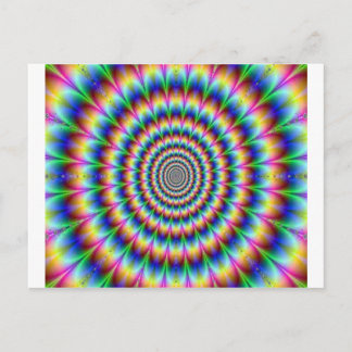 Carte Postale Illusion de mouvement du cercle psychédélique éblo