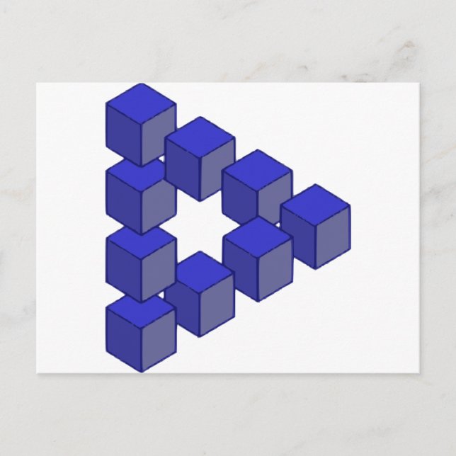 Carte Postale Illusion d'optique de l'escalier impossible de car (Devant)