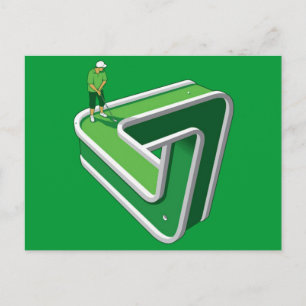 Carte Postale Illusion du joueur de golf