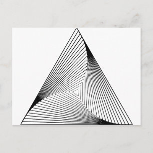 Carte Postale Illusion optique 3d Triangle