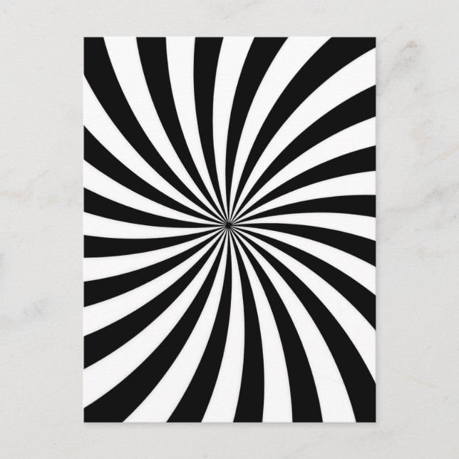 Carte Postale Illusion optique Black White Swirl (Devant)