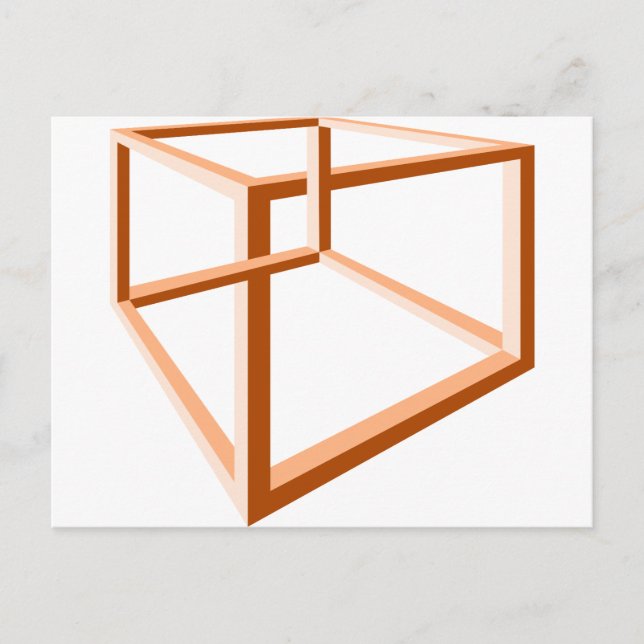 Carte Postale Illusion optique illusion impossible illusion 3d G (Devant)