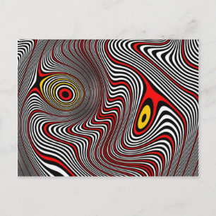 Carte Postale Illusion optique migraine Aura