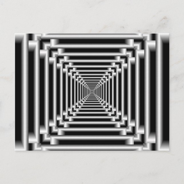 Carte Postale Illusion optique noire et blanche (Devant)