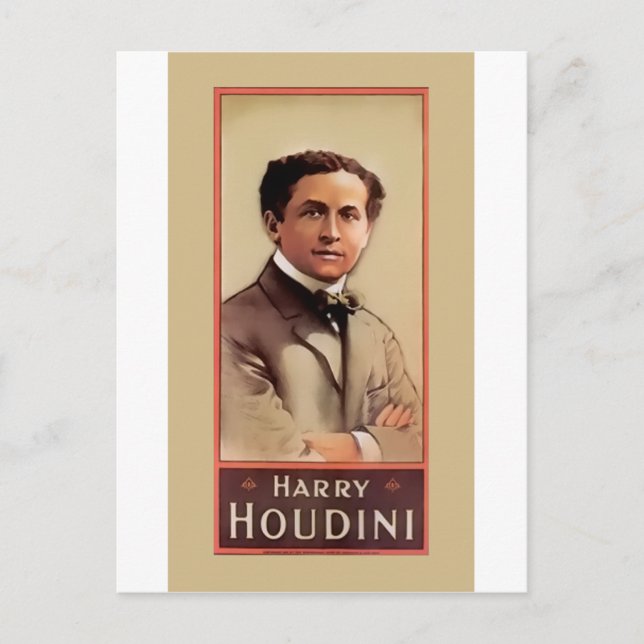 Carte Postale Illusionniste Harry Houdini ~ Magicien ~ Escapolog (Devant)