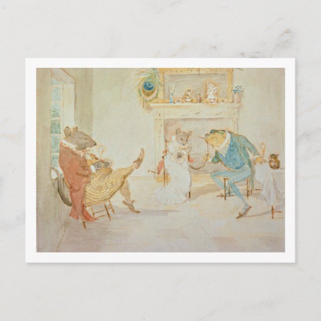 Carte Postale Illustration 'A Frog He Would a Wooing Go' (Devant)