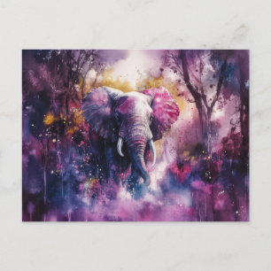 Carte Postale Illustration abstraite d'un éléphant