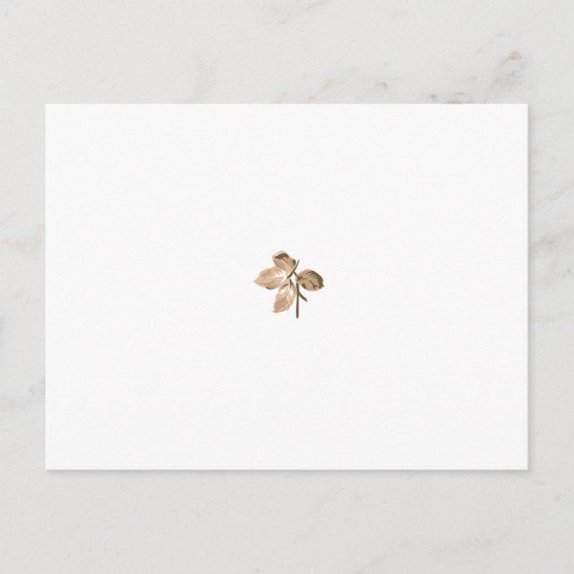 Carte Postale Illustration Abstraite d'une branche beige clair (Devant)